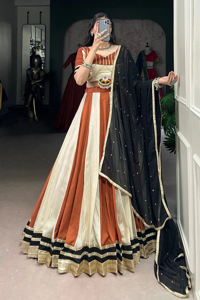 Fully Stitched Double Color Chaniya Choli For Navratri