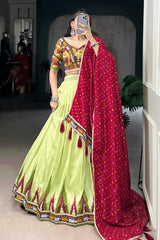 Navratri Special Gamthi Work With Kodi Work Chaniya Choli