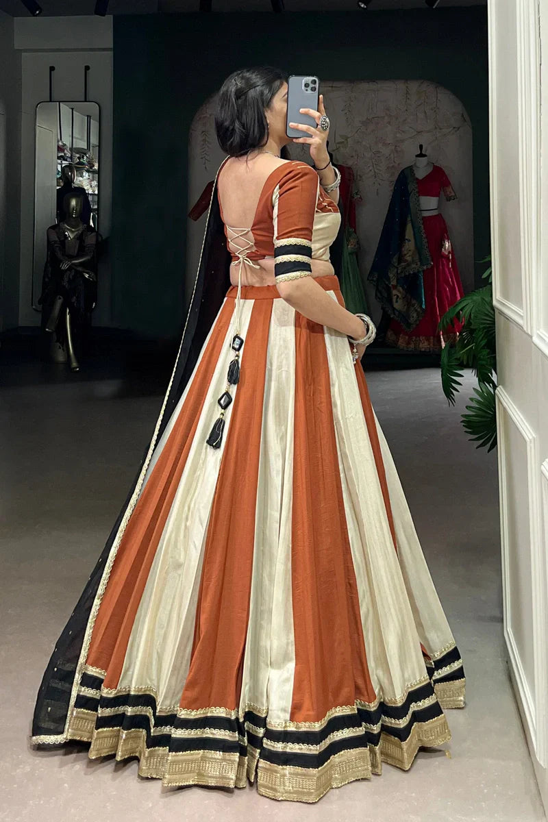 Fully Stitched Double Color Chaniya Choli For Navratri