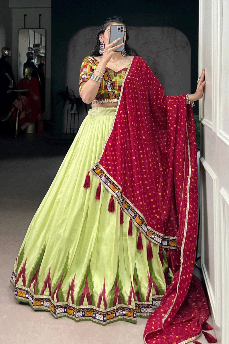 Navratri Special Gamthi Work With Kodi Work Chaniya Choli