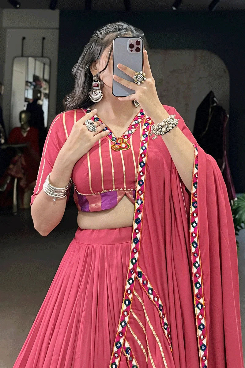 Traditional Gujarati Style Chaniya Choli For Navratri