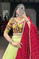 Navratri Special Gamthi Work With Kodi Work Chaniya Choli