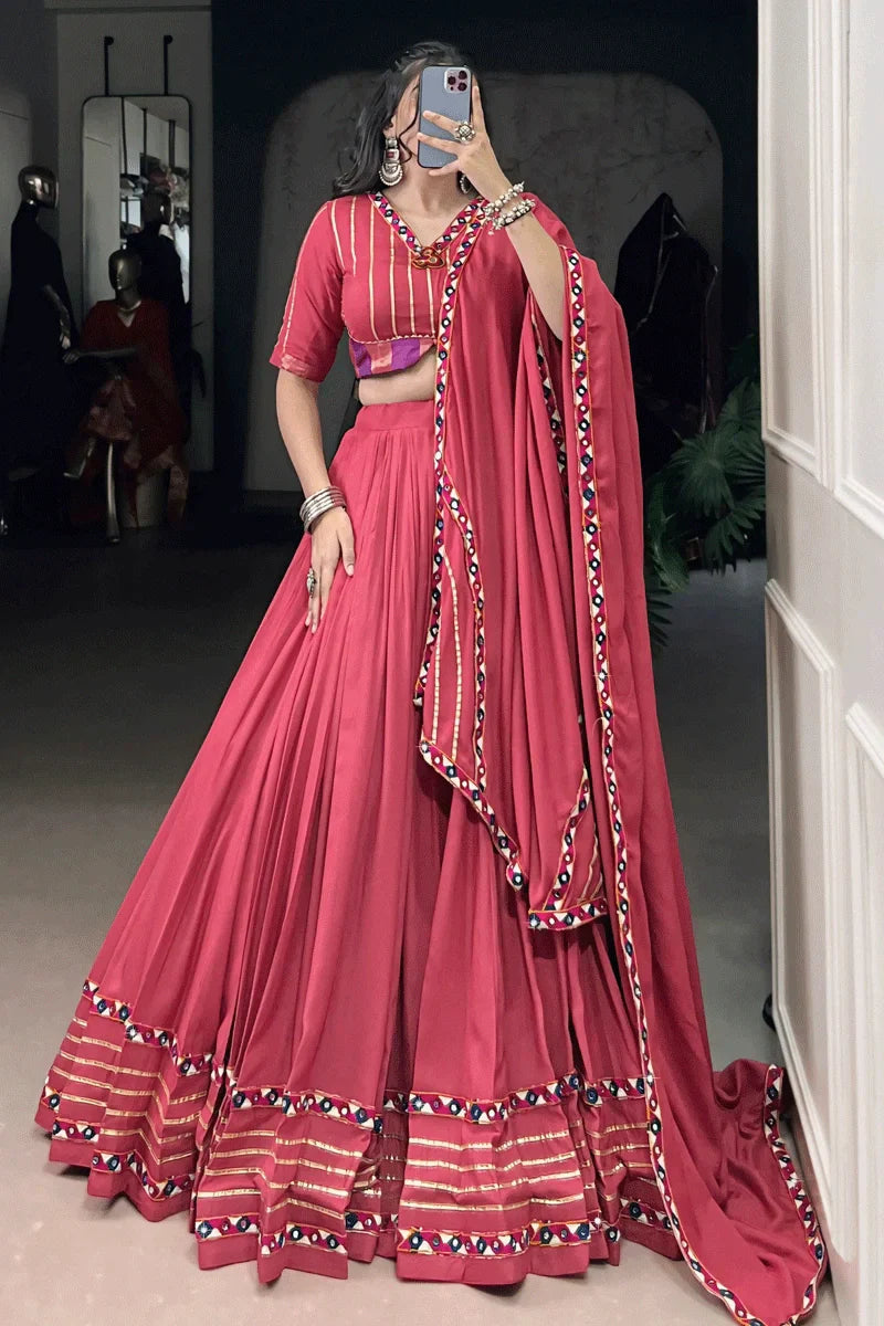 Traditional Gujarati Style Chaniya Choli For Navratri