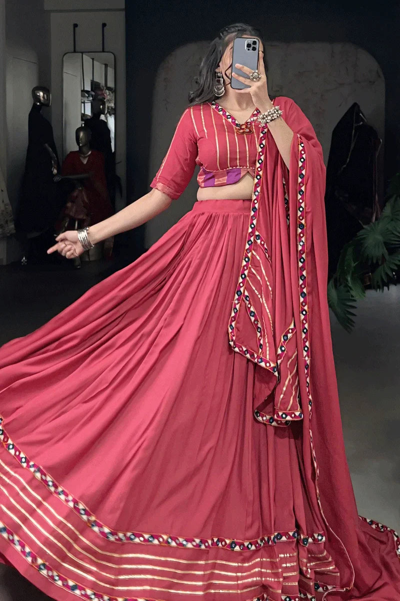 Traditional Gujarati Style Chaniya Choli For Navratri