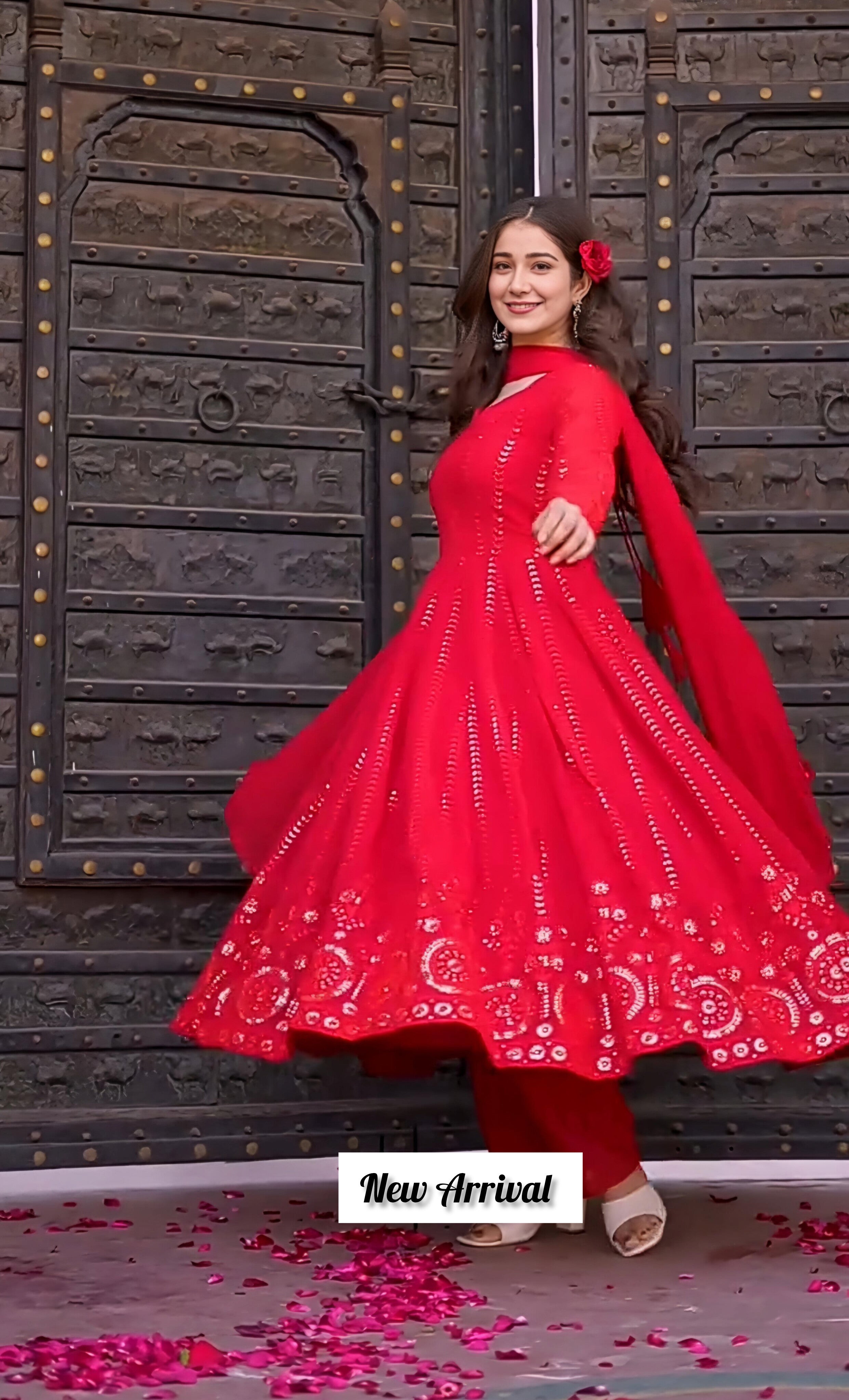 Elegant Georgette Embroidered Kurta Set for Women