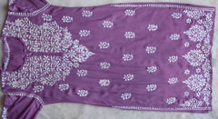 Safaa Dusty Mauve Long Modal Kurta