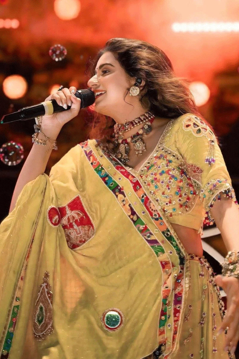 Gujarati Singer Kinjal Dave Heavy Flair Chaniya Choli For Navratri
