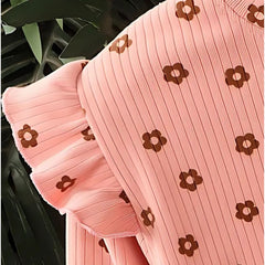 Little Lady Girls Peach Blossom Cotton Blend Top – Cute and Comfortable Summer Wear