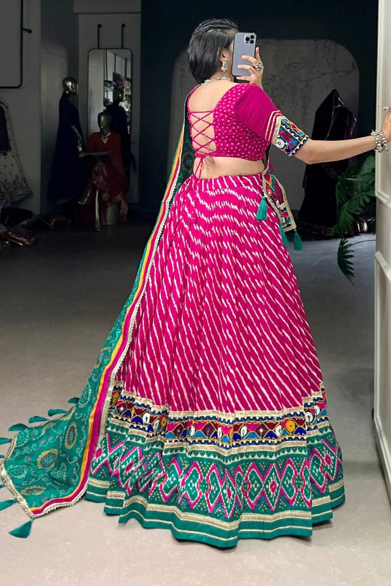 Traditional Navratri Special Gamthi Work Chaniya Choli