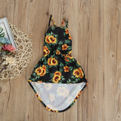 Sunflower Tail Dress – Cotton Blend Summer Dress for Girls