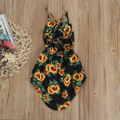 Sunflower Tail Dress – Cotton Blend Summer Dress for Girls