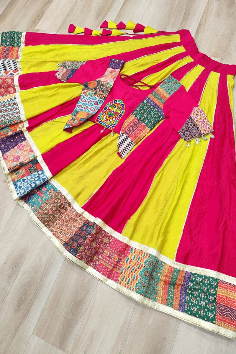 Multi Color Fully Stitched Chaniya Choli For Navratri