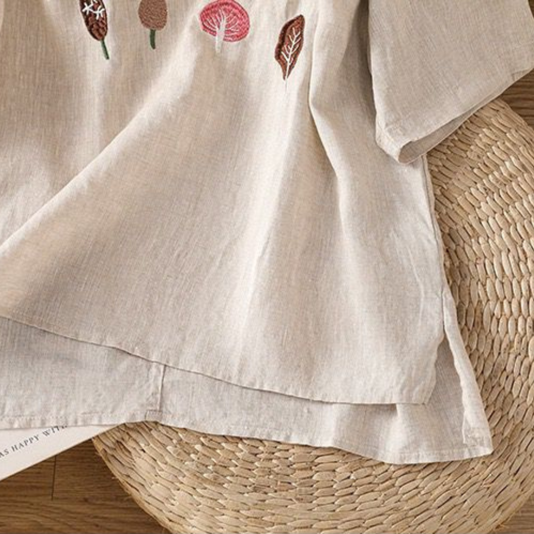 Pure Cotton Embroidered T-Shirt Top