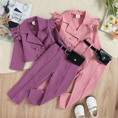 Overcoat Styled Shirt and Pant Set – Stylish Cotton Blend Outfit for Boys and Girls