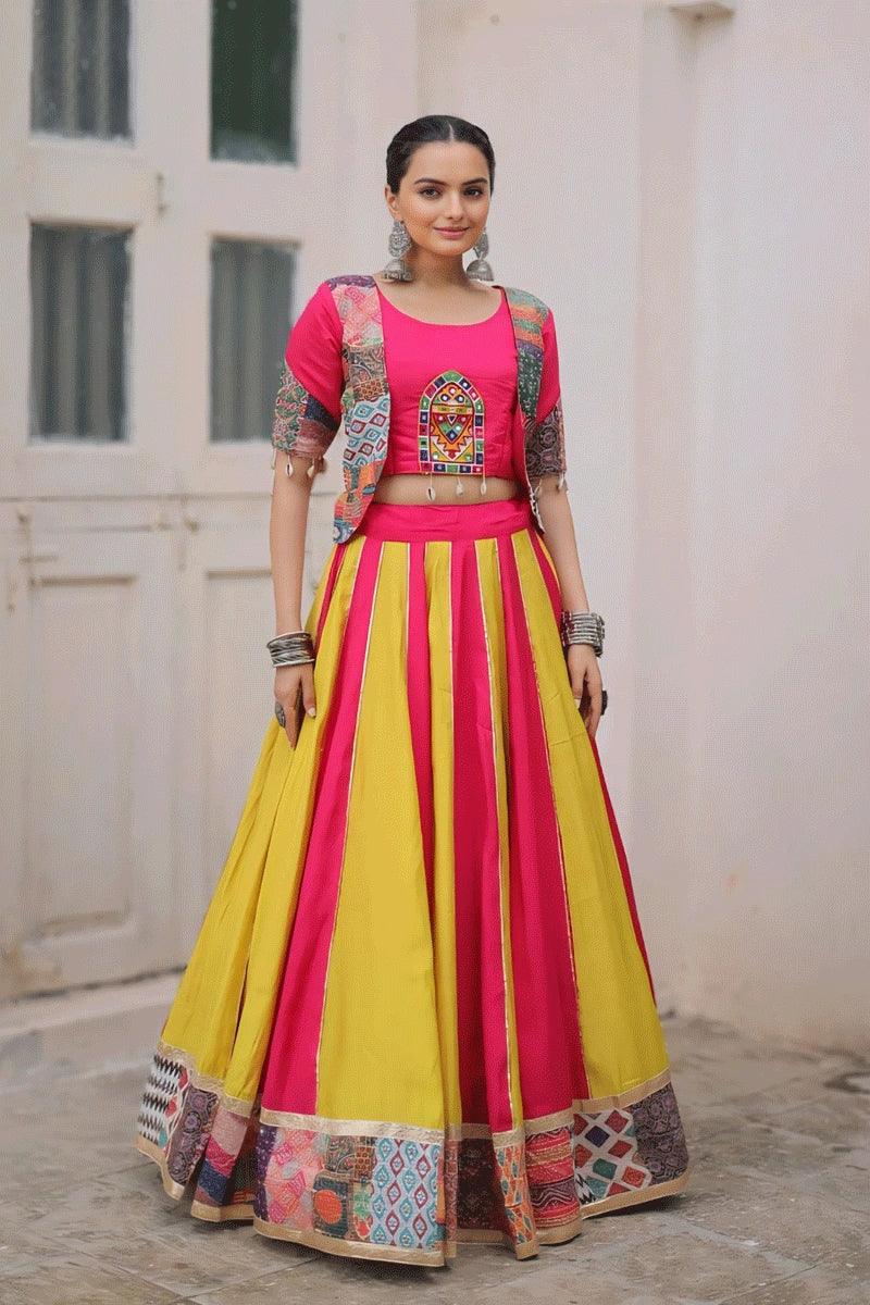 Multi Color Fully Stitched Chaniya Choli For Navratri