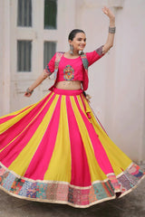 Multi Color Fully Stitched Chaniya Choli For Navratri