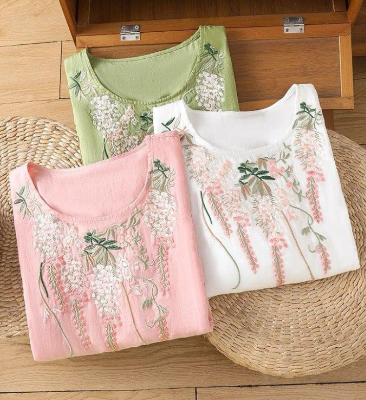 Pure Cotton Embroidered Comfortable Top