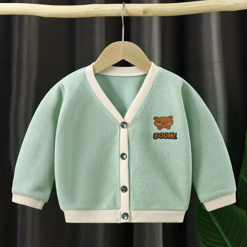 V-Neck Baby Bear Top for Boys and Girls – Soft Cotton Blend Kids Wear