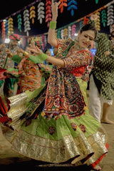 Traditional Navratri Special Multi-Color Gamthi Work Chaniya Choli