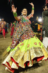 Traditional Navratri Special Multi-Color Gamthi Work Chaniya Choli