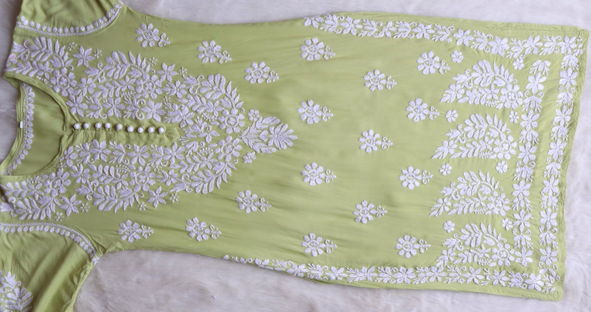 Duaa Olive Green Long Modal Kurta