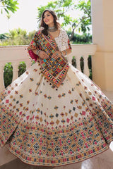 Real Mirror Work Gujarati Style Chaniya Choli