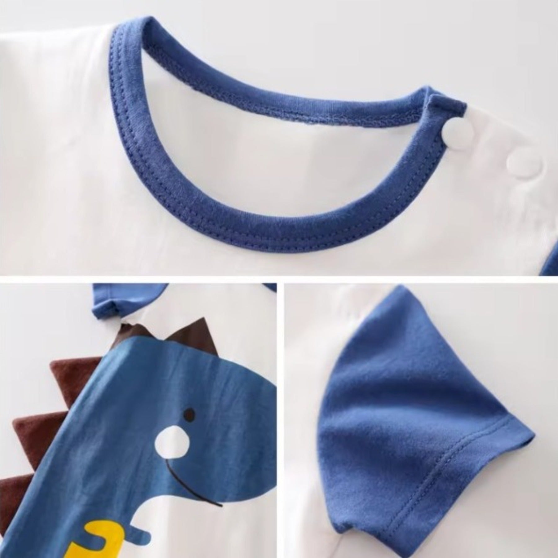 Giggling Dino Baby Romper for Boys and Girls – Soft Cotton Unisex One-Piece