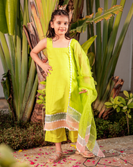Gossamer Garden Green Muslin Suit Set