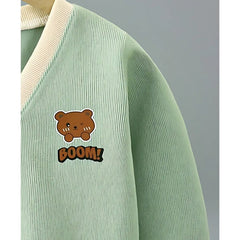 V-Neck Baby Bear Top for Boys and Girls – Soft Cotton Blend Kids Wear