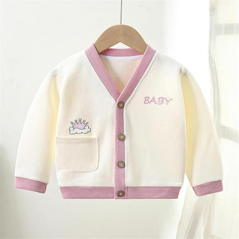 Lovely Little Baby Girls Cotton Blend Cardigan – Soft and Stylish Layer for Infants and Toddlers