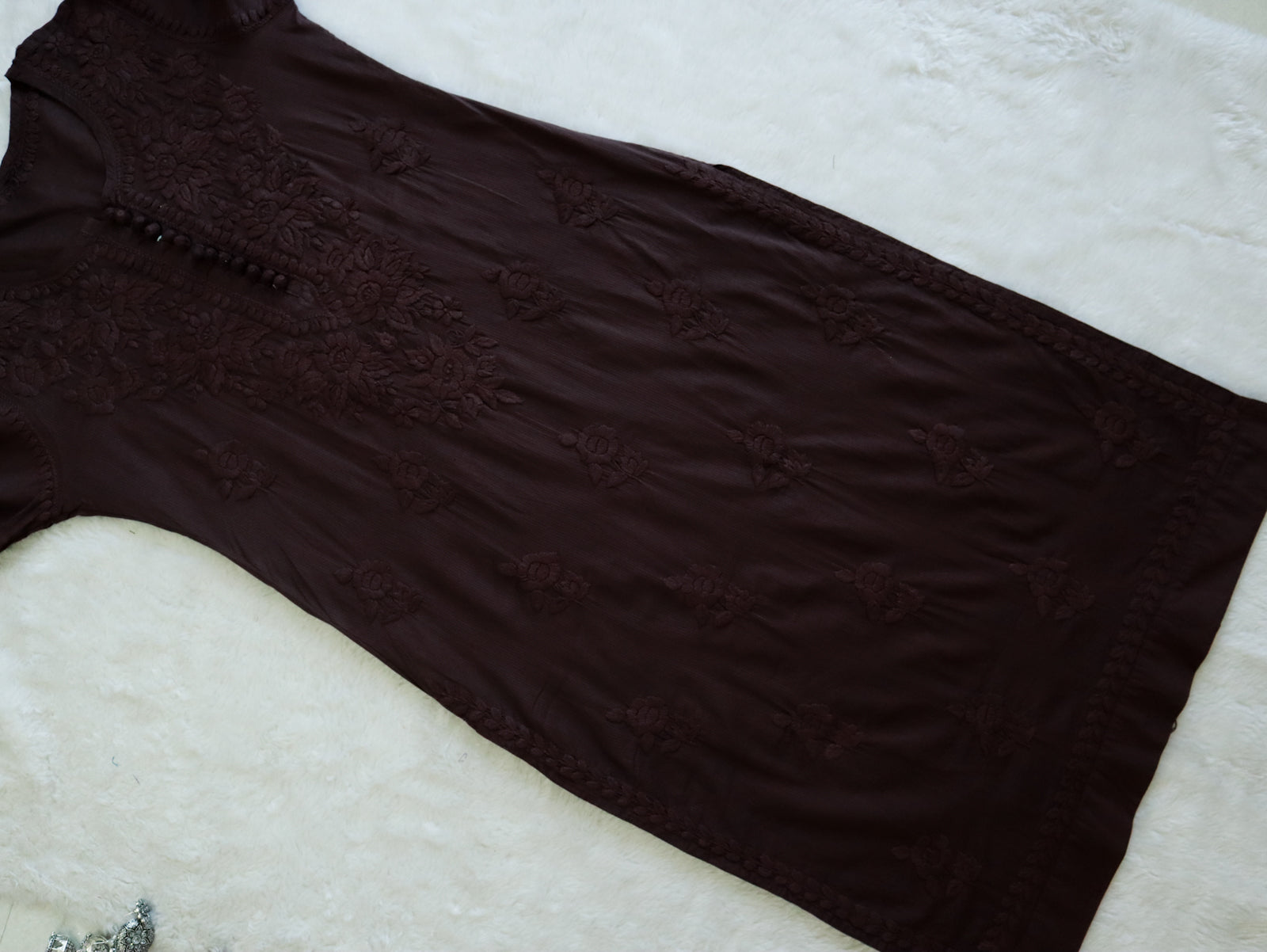 Aayat Chocolate Brown Cotton Kurta