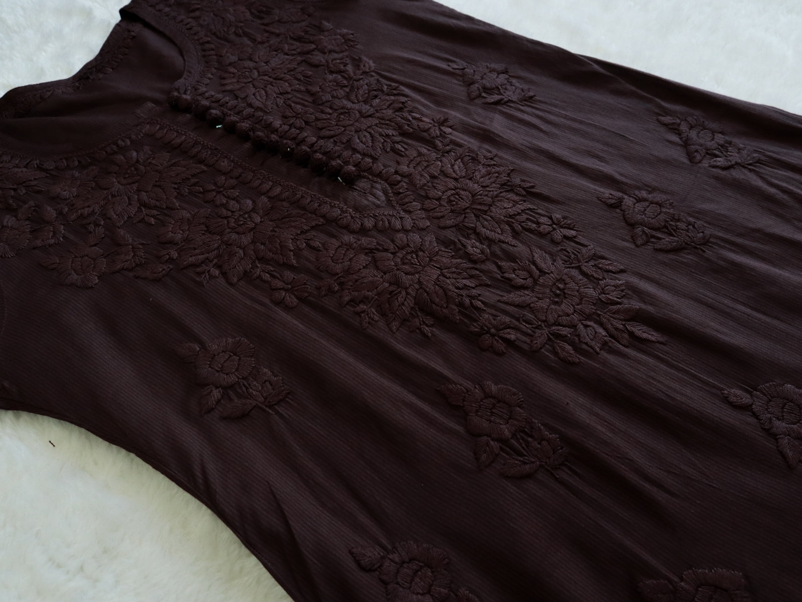 Aayat Chocolate Brown Cotton Kurta