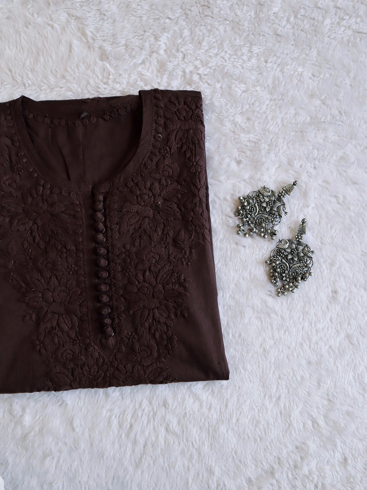 Aayat Chocolate Brown Cotton Kurta