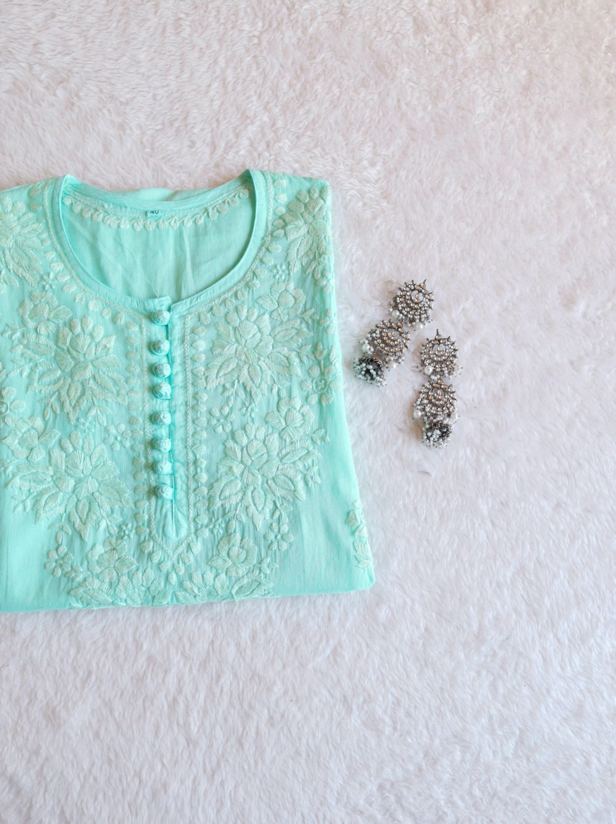 Aayat Mint Green Cotton Kurta