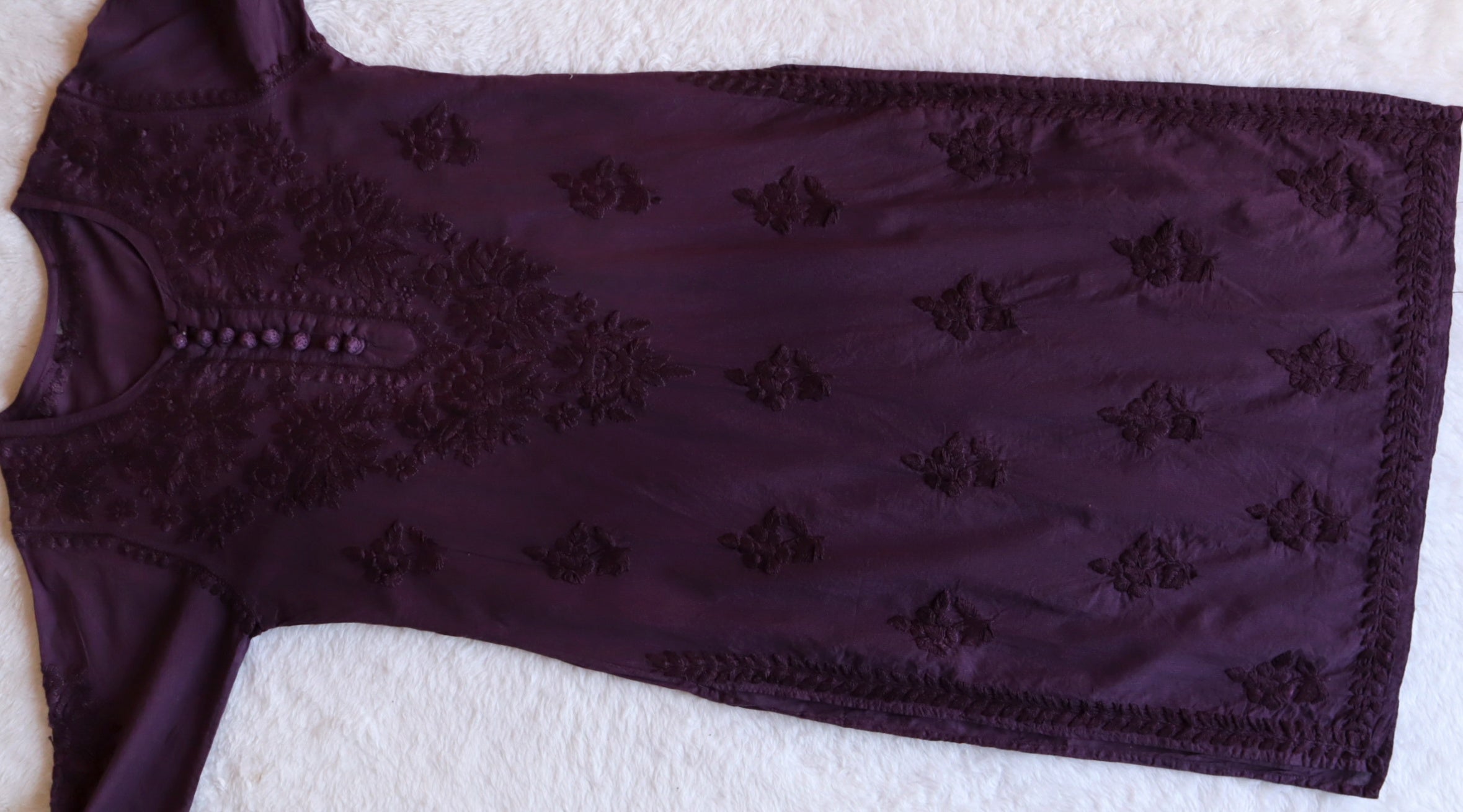 Aayat Deep Purple Cotton Kurta