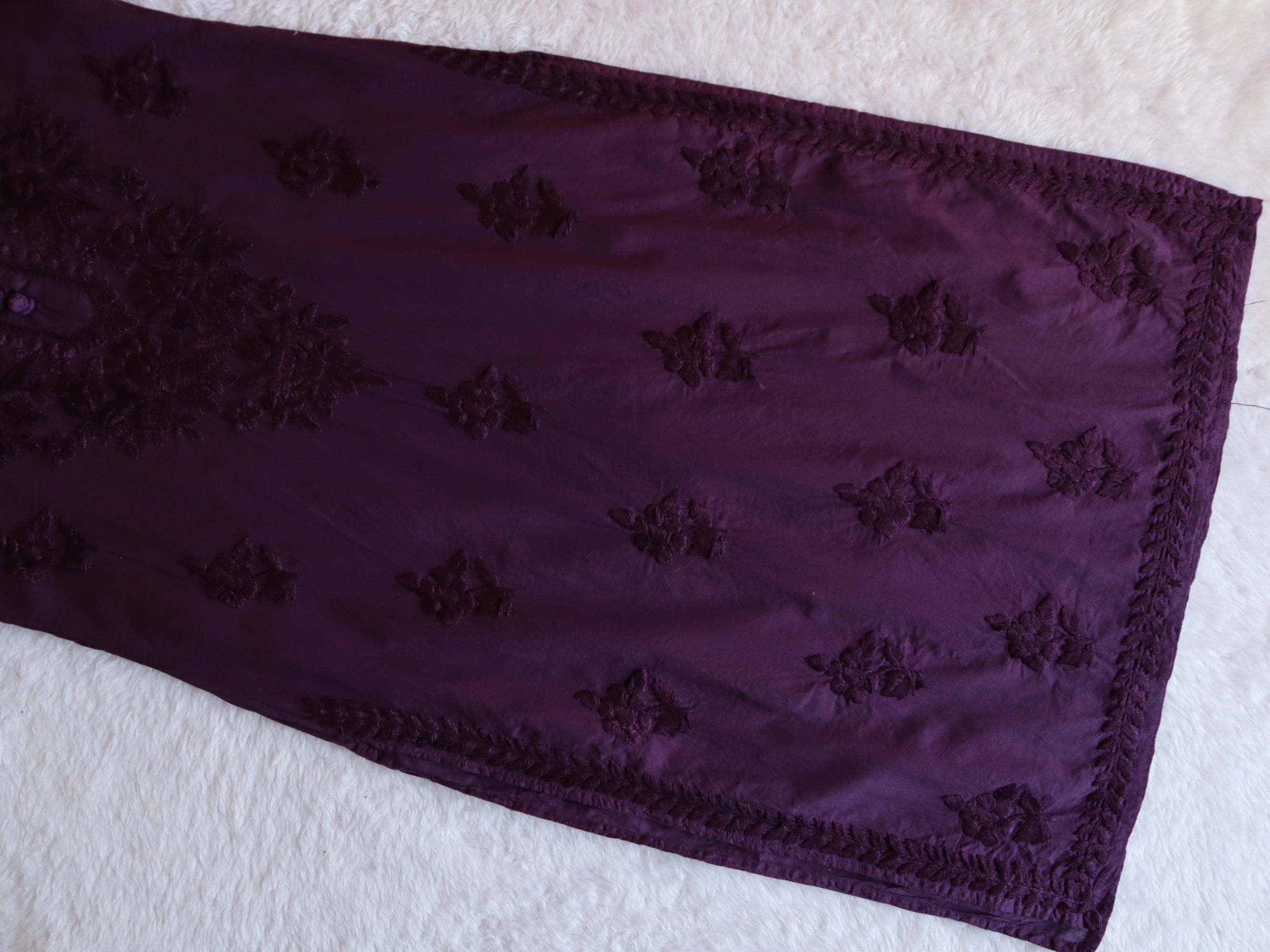 Aayat Deep Purple Cotton Kurta