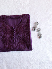 Aayat Deep Purple Cotton Kurta