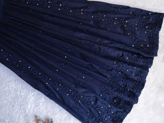 Nazakat Navy Blue Mukaish Dress