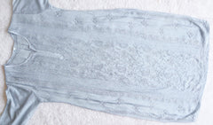 Grey Muslin Mukaish Panel Kurta