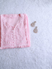 Hoor Baby Pink Pure Chiffon Dress