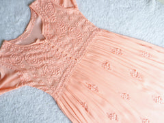 Hoor Peach Pure Chiffon Dress