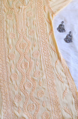 Hoor Pastel Yellow Premium Muslin Kurta