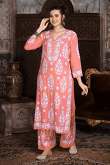 Mohini Chikankari Modal Kurti Set