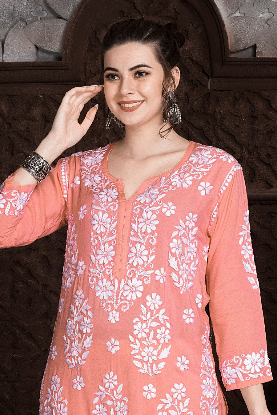 Mohini Chikankari Modal Kurti Set