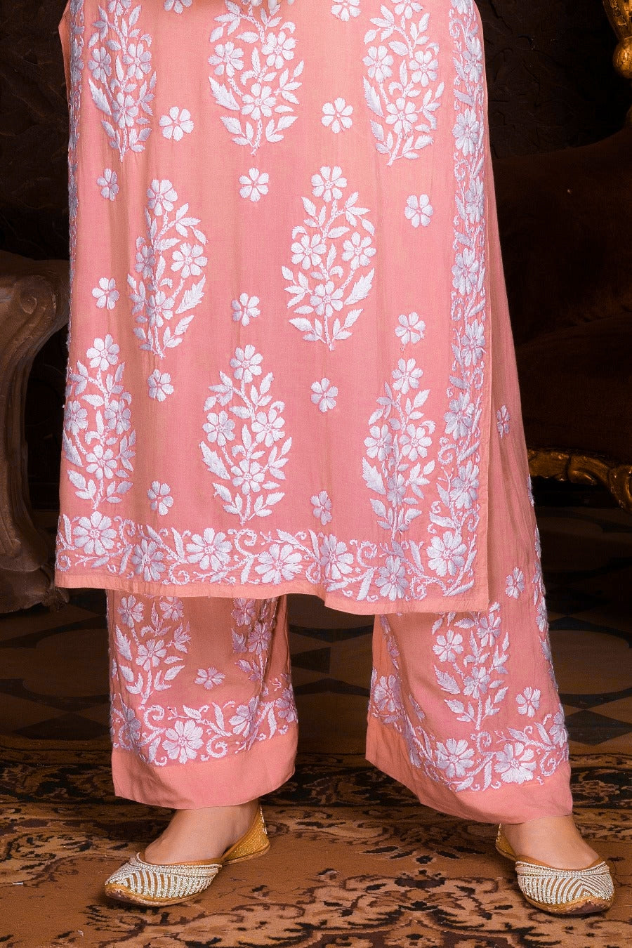 Mohini Chikankari Modal Kurti Set