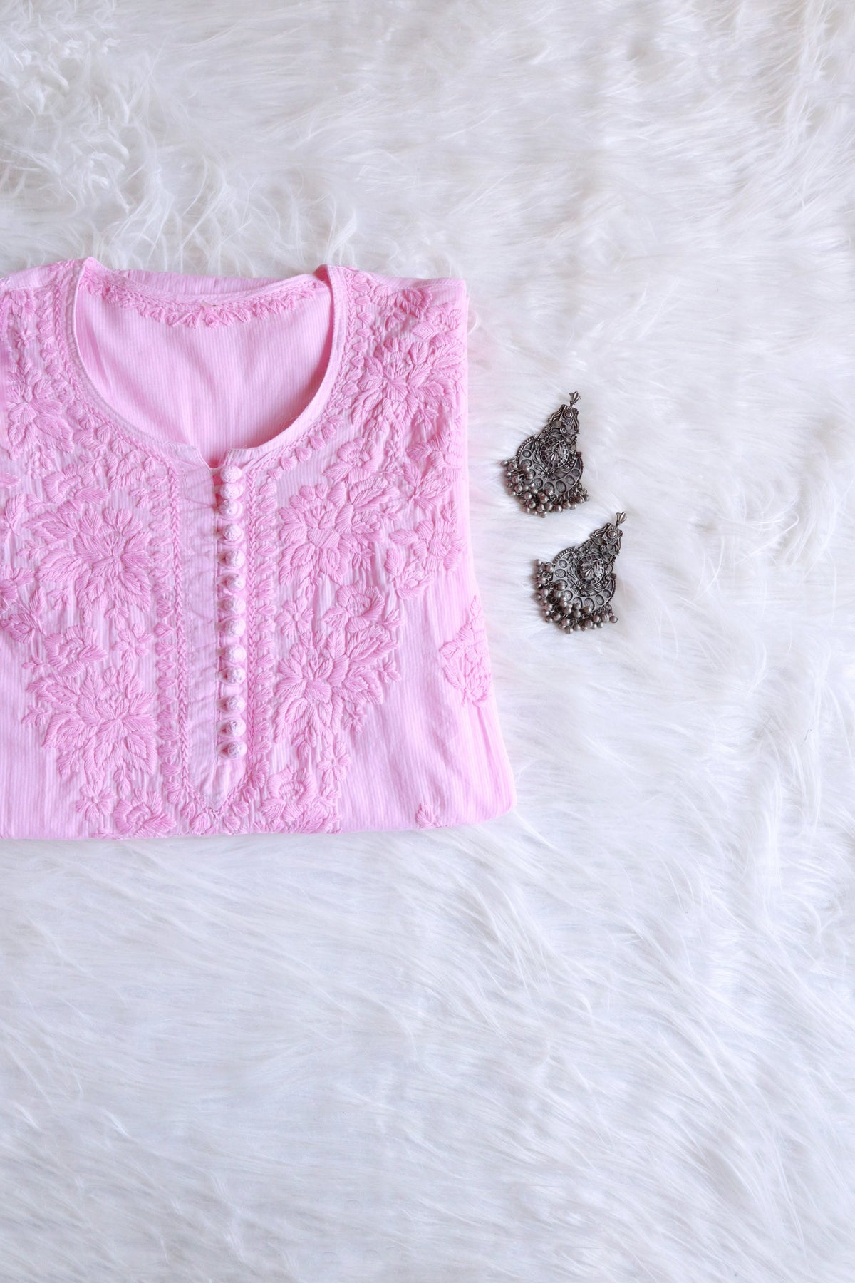 Aayat Baby Pink Cotton Kurta