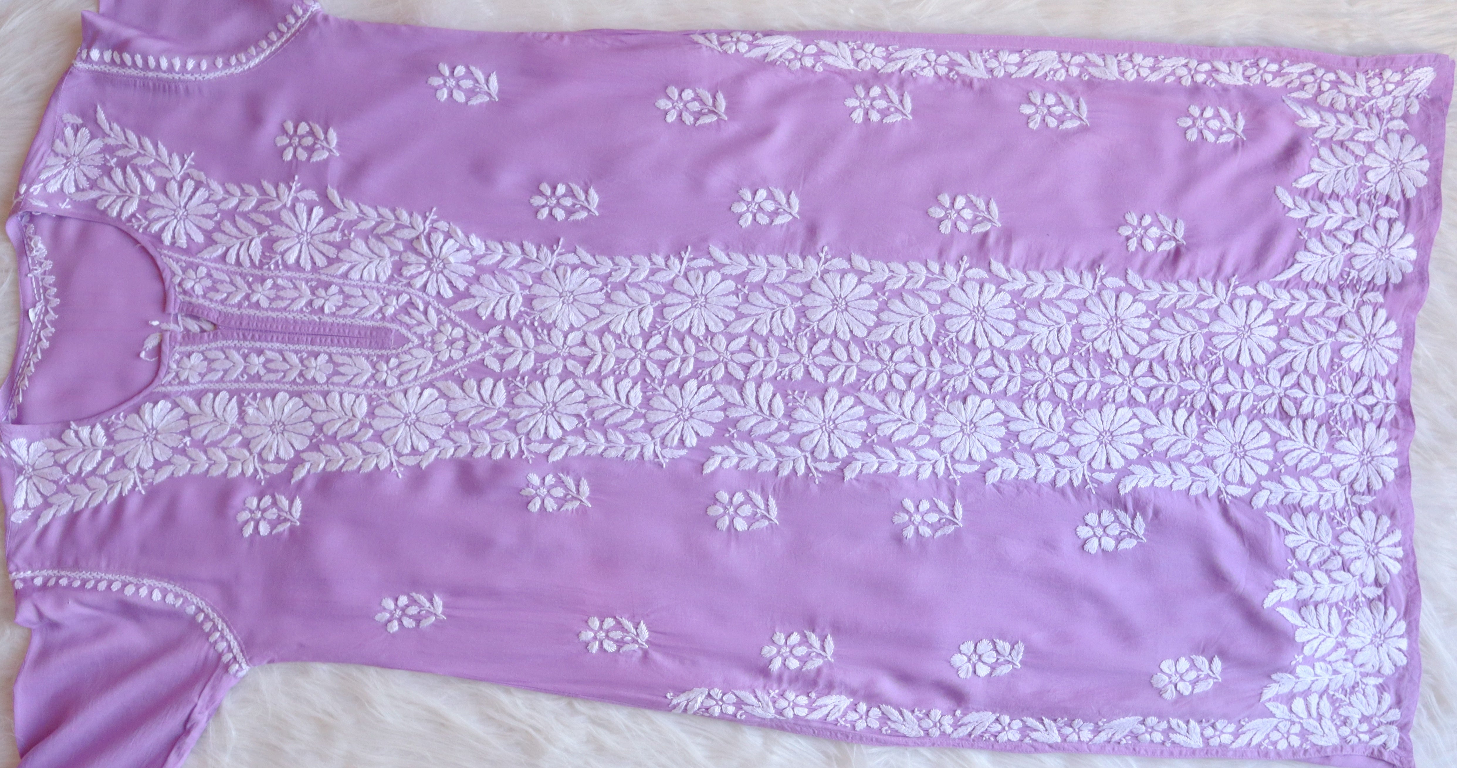 Zeina Lavender Long Modal Kurta