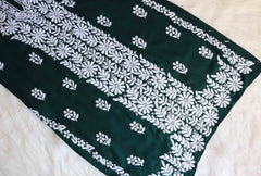 Zeina Deep Green Long Modal Kurta