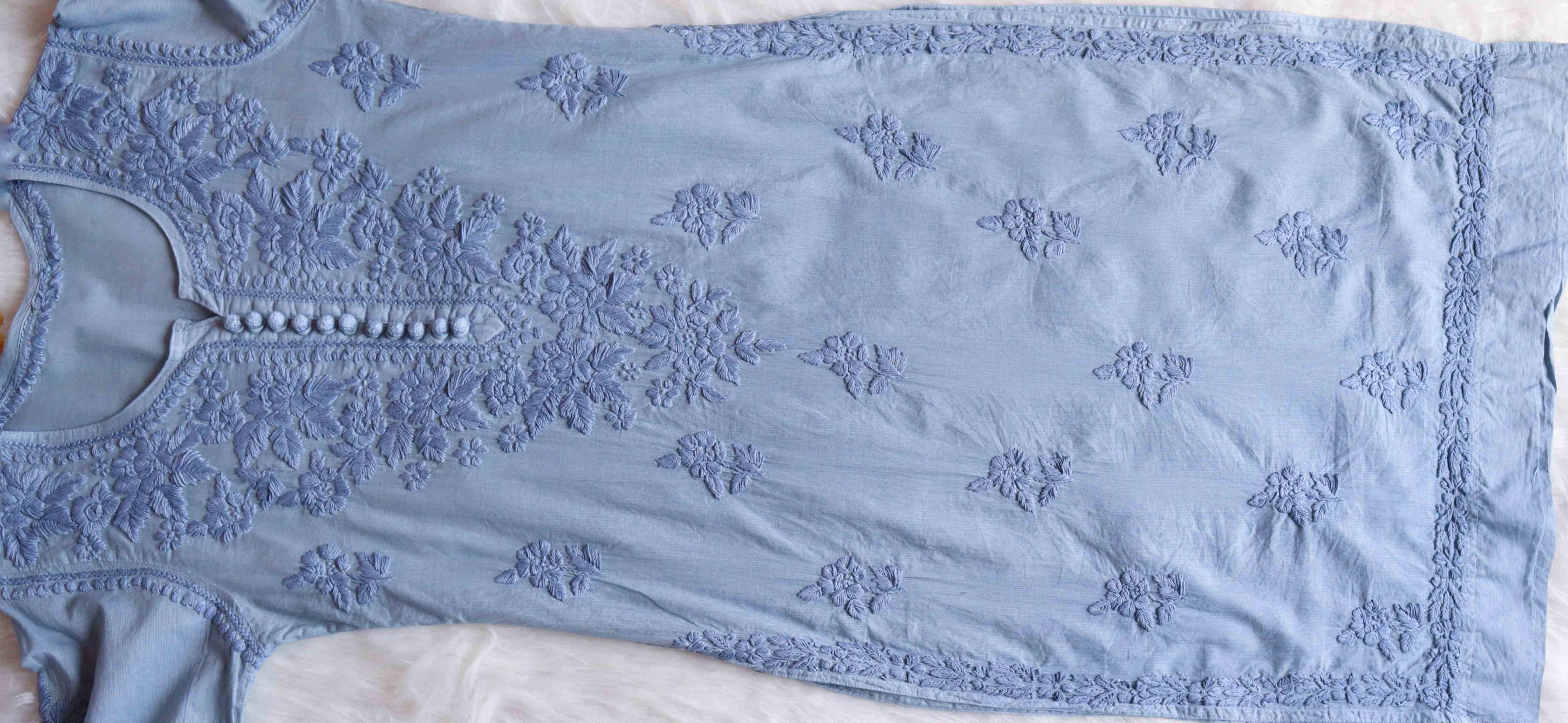 Aayat Grey Cotton Kurta