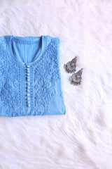 Aayat Blue Cotton Kurta